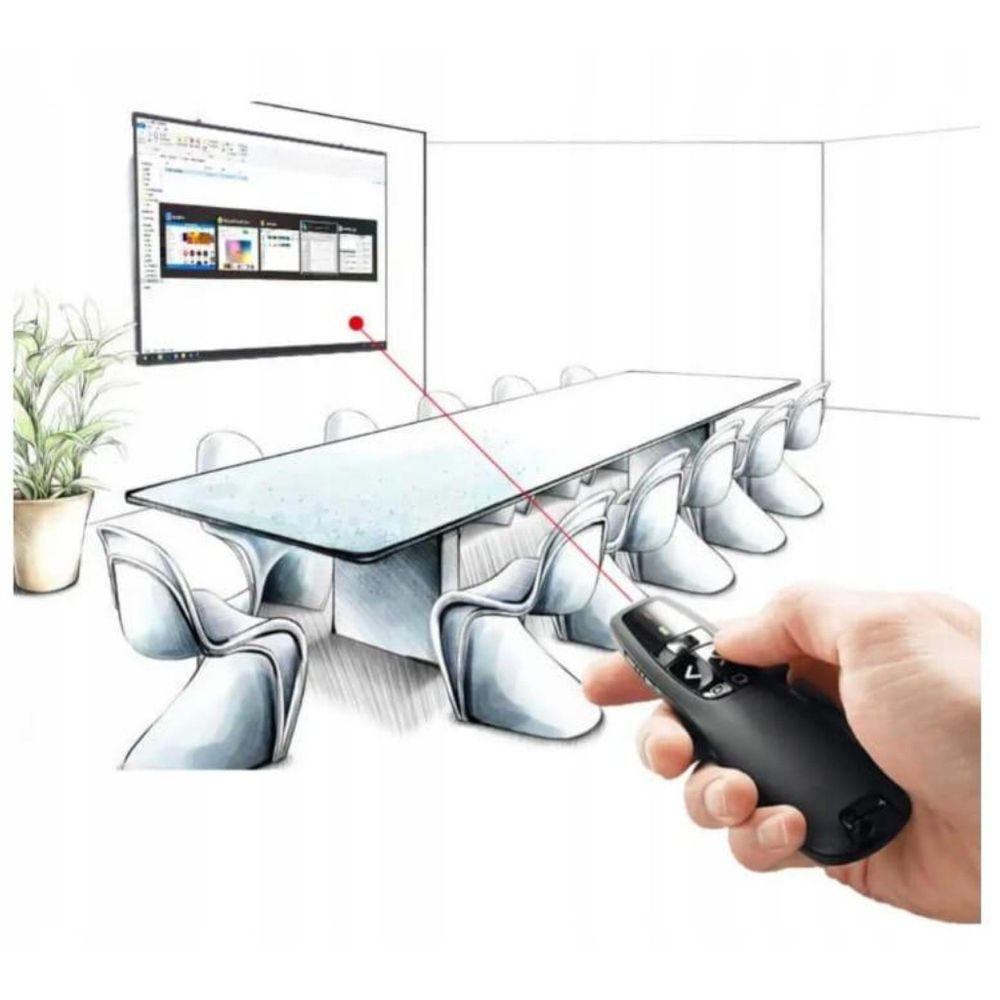 Laserpointer - kabellos - Fernbedienung für Präsentationen - Laser - USB - Schwarz - Plug and Play