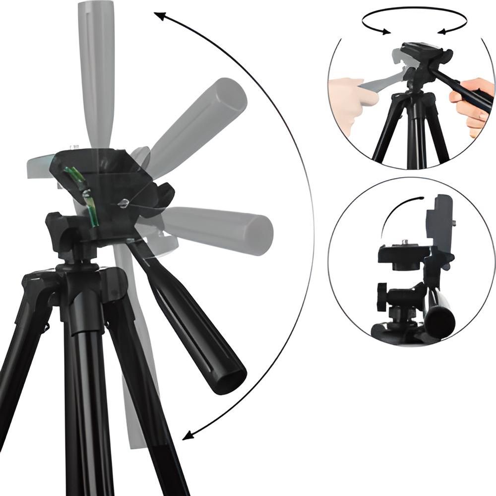 Teleskop Smartphone Stativ 100cm Dreibeinstativ Fernbedienung Bluetooth Fernsteuerbar IOS Android Selfies Dreibein Tripod Lightweight Futteral Retoo