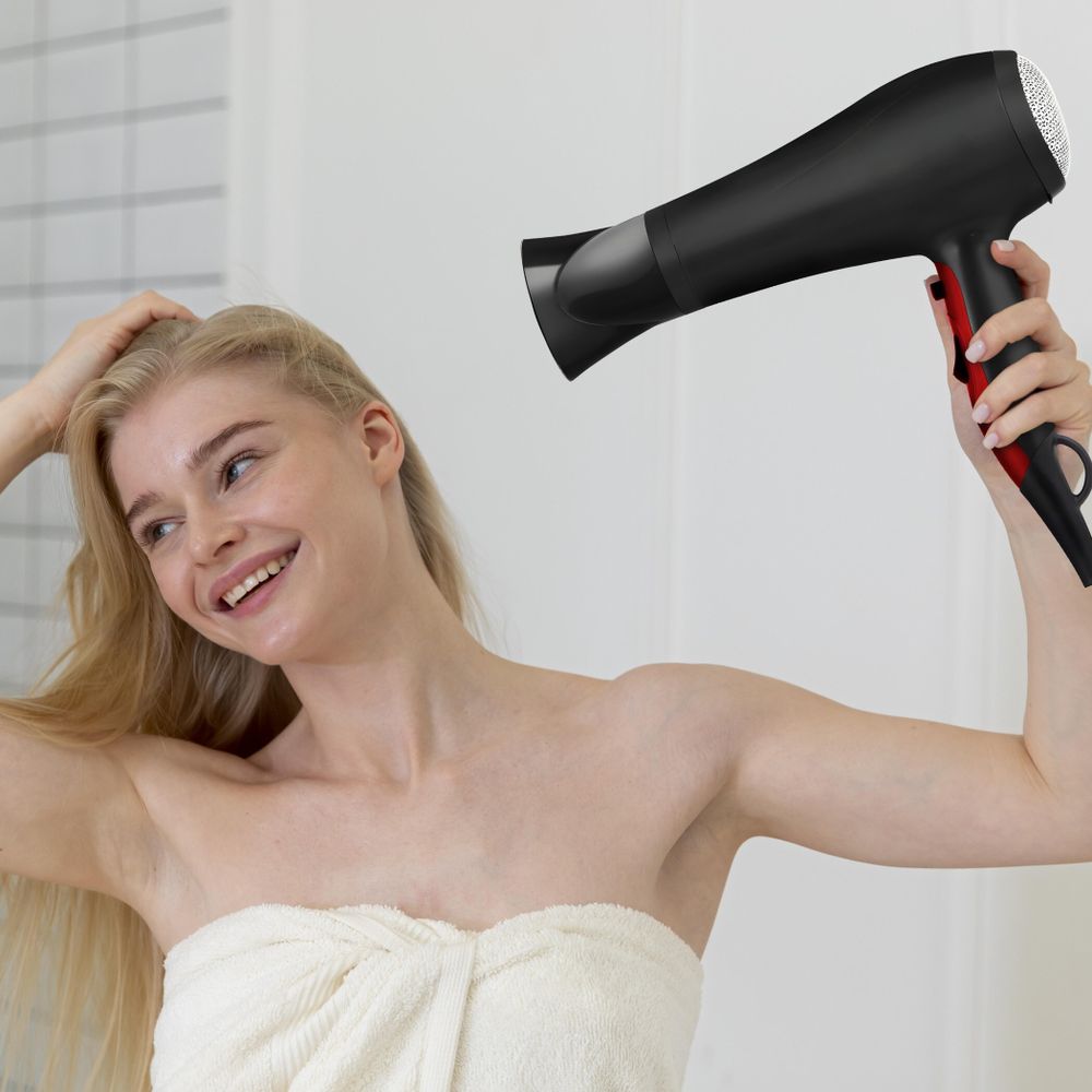 Haartrockner Ionen Fön mit Stylingdüsen und Diffusorr Föhn für Familie Windgeschwindigkeiten Haarstyling Temperaturstufen Kaltluft 2 Modus 2200W Retoo