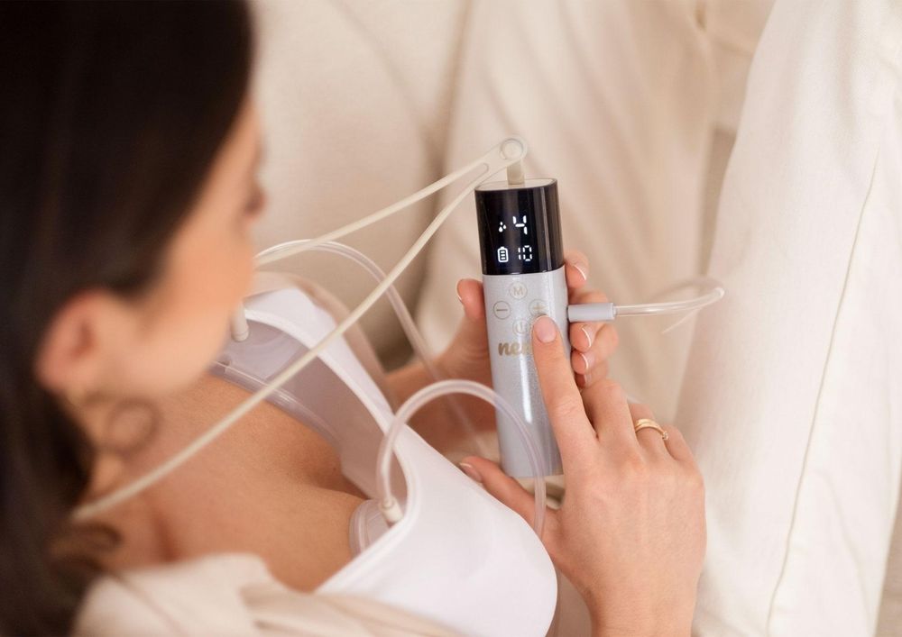 Elektrische Neno Camino Pro Milchpumpe mit freihändigem Abpumpen und Timer