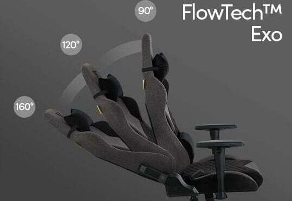 SENSE7 Spellcaster SENSHI Krzesło gamingowe z tapicerką materiałową, czarne – ergonomiczne krzesło biurowe, krzesło do biurka, krzesło dla graczy, nośność 150 kg, podłokietniki 2D, fotel kierowniczy