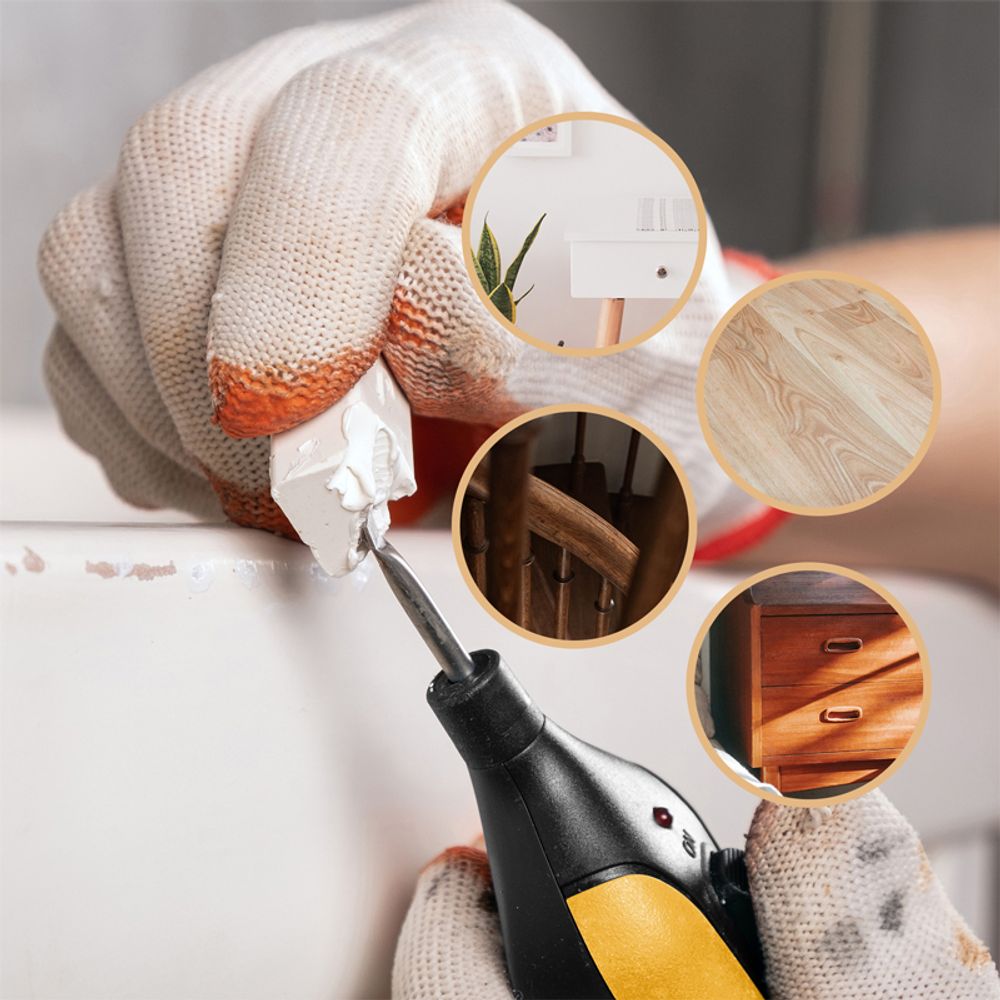 Holz Reparatur Set Laminat Parkett Reparaturset 19-teilig 11 Wachs Holzmöbeln Möbel Auffüllen Schrammen Kratzern Flecken Hartwachsstangen Retoo