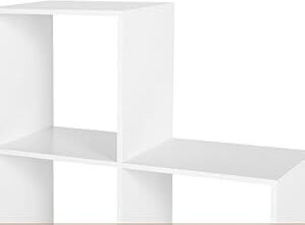 WOLTU Bücherregal mit 10 Fächern, Holzwerkstoff, Würfelregal Stufenregal, Weiß