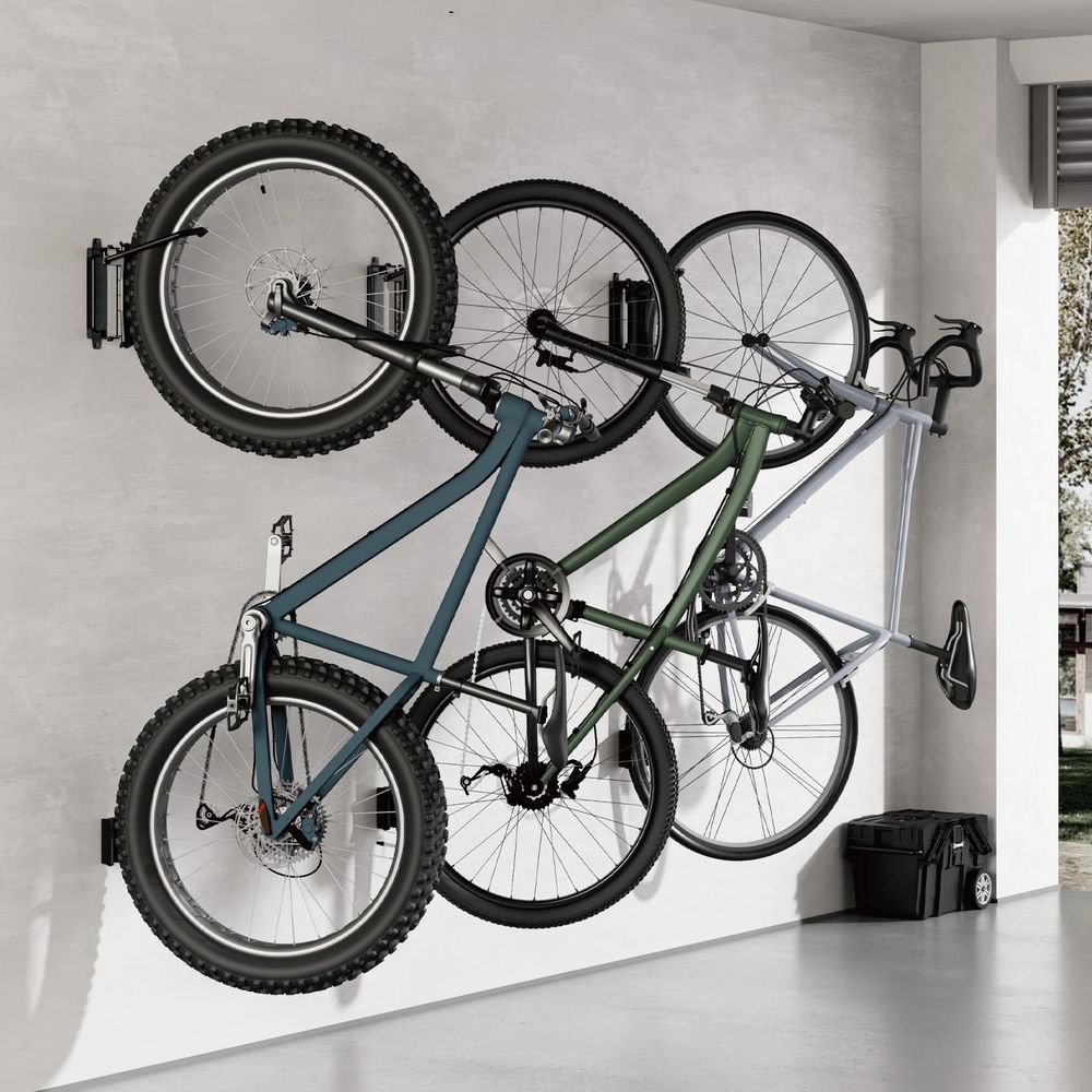 4x Maclean Fahrradhalterung / Wandhalterung max. Tragkraft 35 kg Neigungswinkel einstellbar Stahl, MC-171