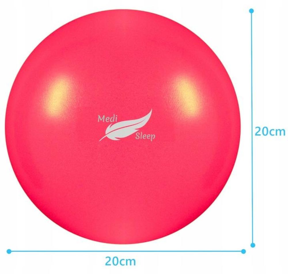 Mała piłka do pilatesu, ćwiczeń 20 cm, czerwona Medi Sleep