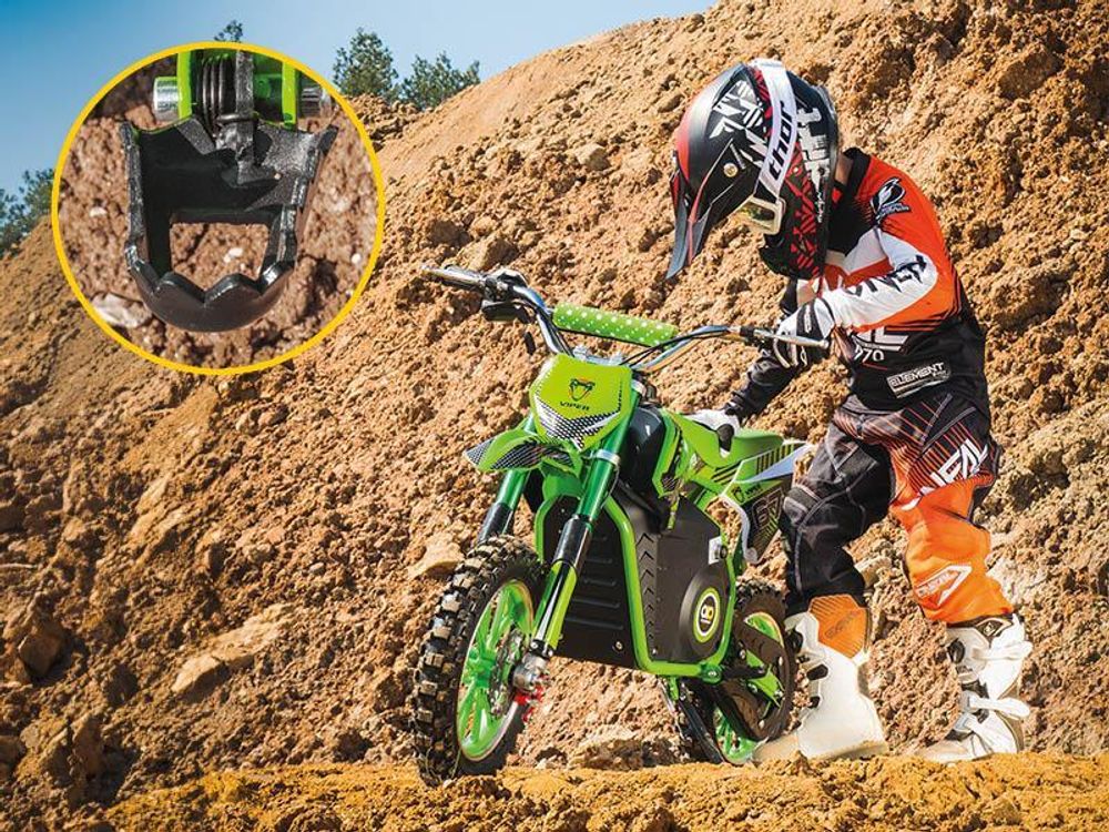 Actionbikes Motors Kinder Crossbike Viper | Elektro Motorrad - 1000 Watt - Bis 24 km/h - Motorcrossbike - Pocketbike - Dirt Bike - Drosselbar (SW)