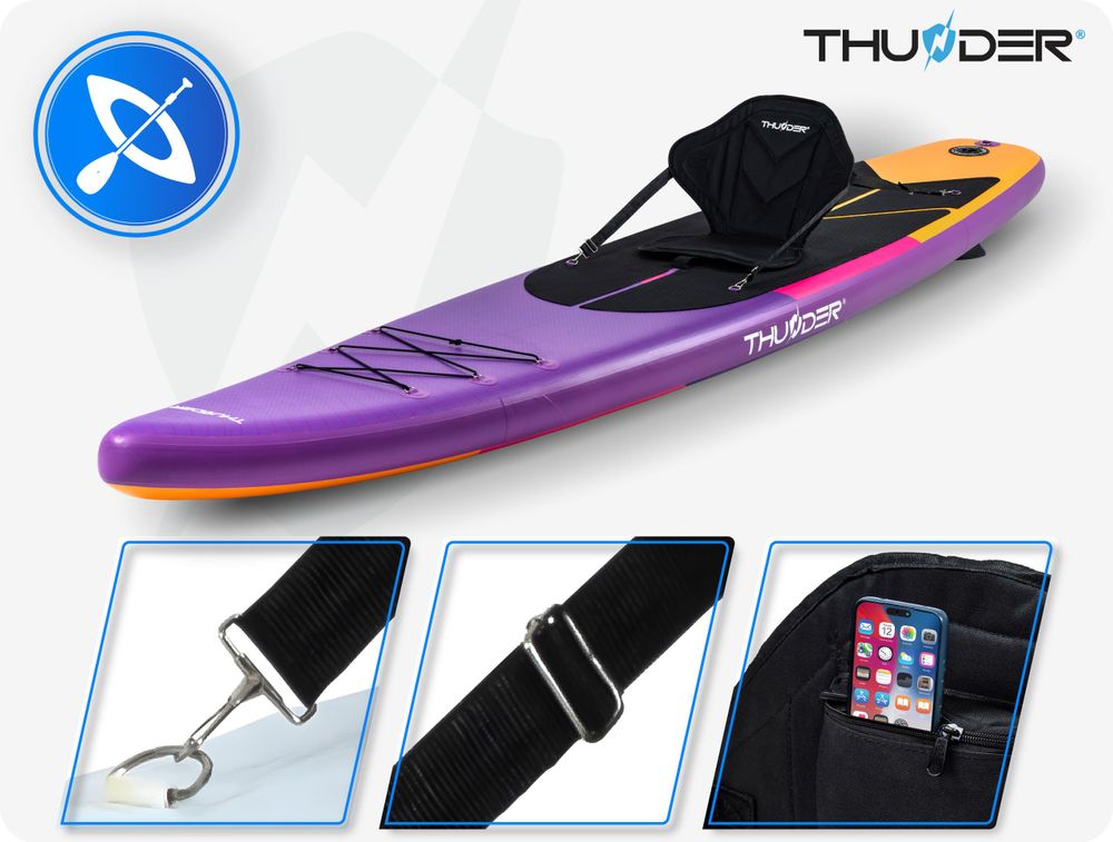 Thunder Sharpe Stand Up Paddle Board 365 cm Violet 150 kg
