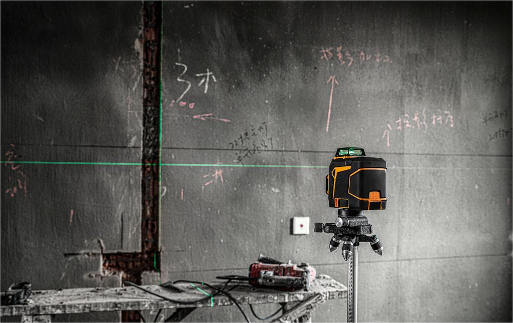 Poziomica laserowa DEKO płaszczyznowa 3D laser krzyżowy 360 zielony