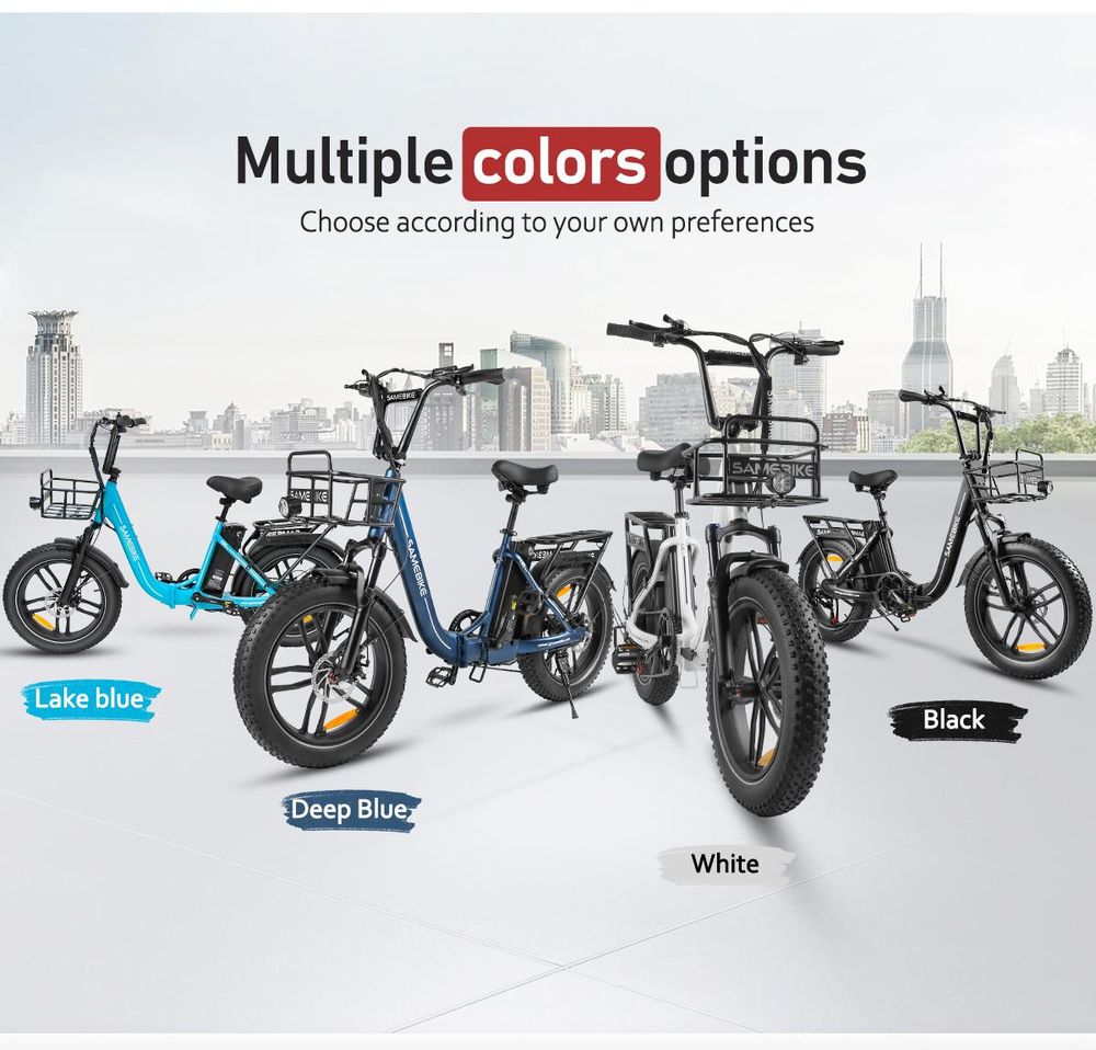 C05 Pro Neues 20-Zoll-Falt-Elektrofahrrad mit breiten Reifen, Tiefeinsteigerrahmen, 36 V 13 Ah, mechanische Doppel-Scheibenbremse,150 kg,weiß