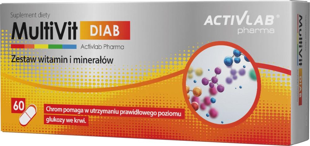 Activlab MultiVit DIAB 60 Kapseln, Berberin, Zimt, Chrom, Inositol, Vitamine und Mineralstoffe