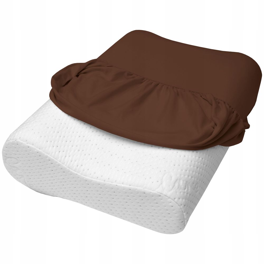 Kissenbezug für Nackenkissen - Universalgröße für orthopädisches Kissen und Gesundheitskissen - BRAUN Kissenbezüge aus Baumwolle - max 55x40 cm