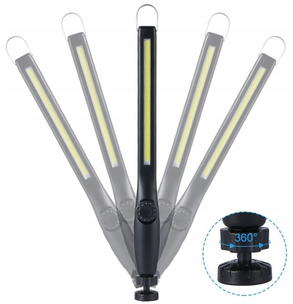LED Werkstattlampe Arbeitslampe Arbeitsleuchte Akku 1800mAh COB Taschenlampe Inspektionsleuchten Stableuchte Werkstatt Handleuchte Handlampe Werkstattlampe Magnet Strahler Haken Retoo