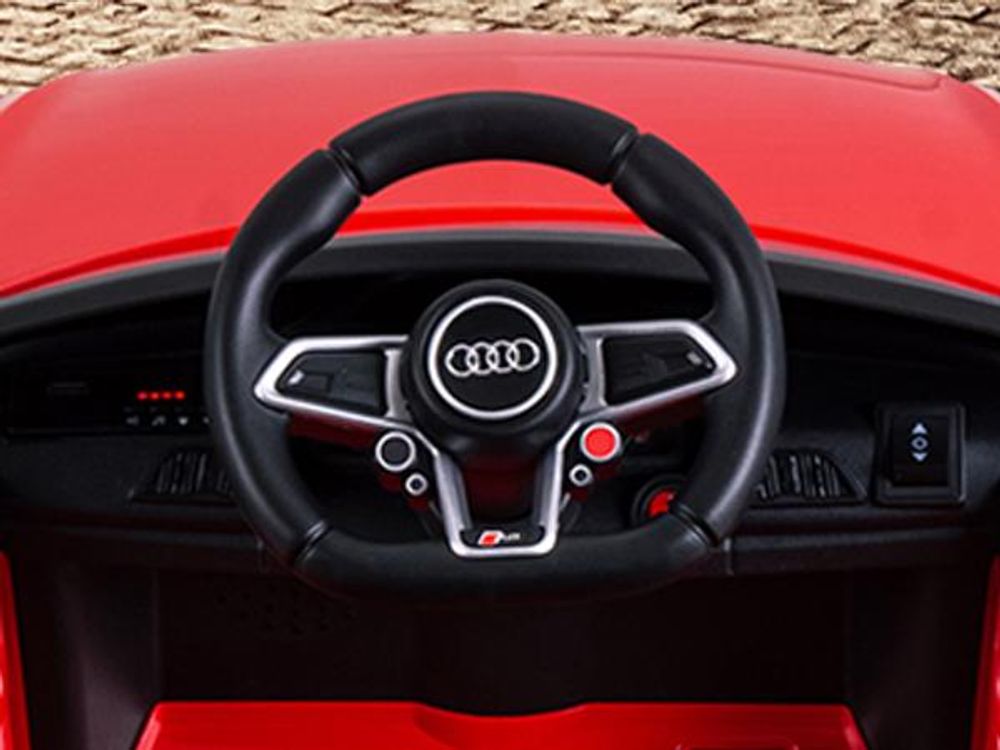 Actionbikes Motors Audi R8 4S Spyder | Kinder Elektro Auto mit Fernbedienung - LED - USB - MP3 - Hupe - 2 x 12 V 30 Watt Motor - ab 3 Jahre (Schwarz)