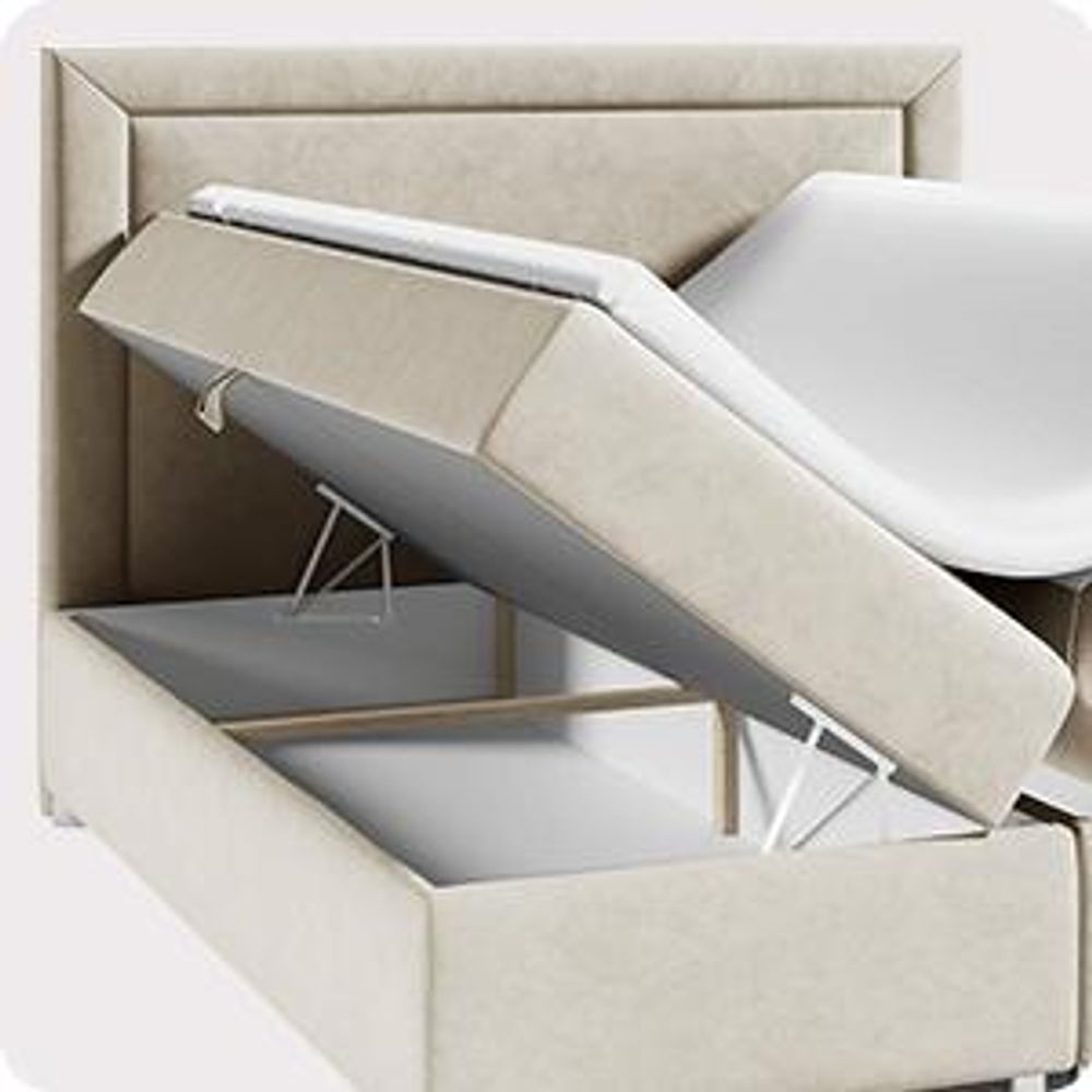 Best for Home Boxspringbett mit Bettkasten Trinity K-3 Bonellfederkern inkl. Topper, mit Lieferung 200x200-Mintgrün