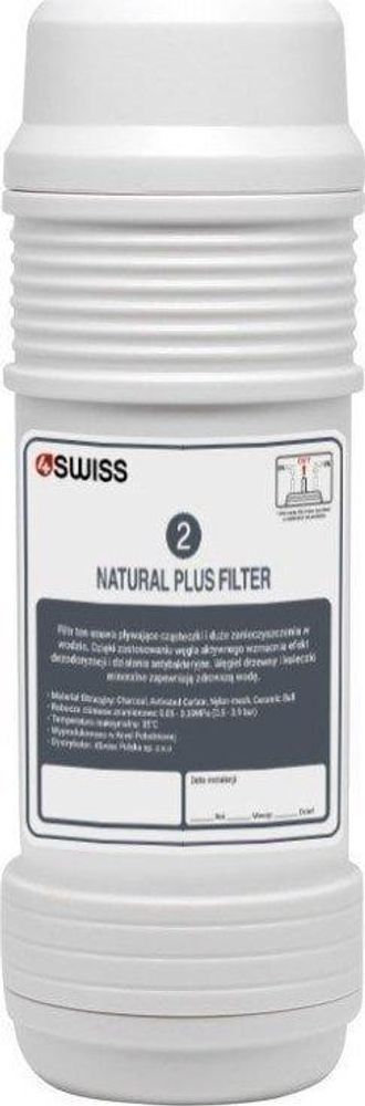4Swiss WFF021 Natural Plus Filter Nr 2 - Ersatzfilter Wasserfilter Antikalk Mineralisierung Wasseraufbereitung Filterkartusche