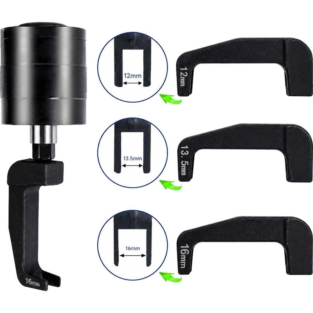 LUXTOM | Diesel Einspritzdüsen Abzieher, mit Adaptern, 24TLG, Pneumatischer Injektor Abzieher, Kompatibel mit Bosch Delphi Denso Siemens