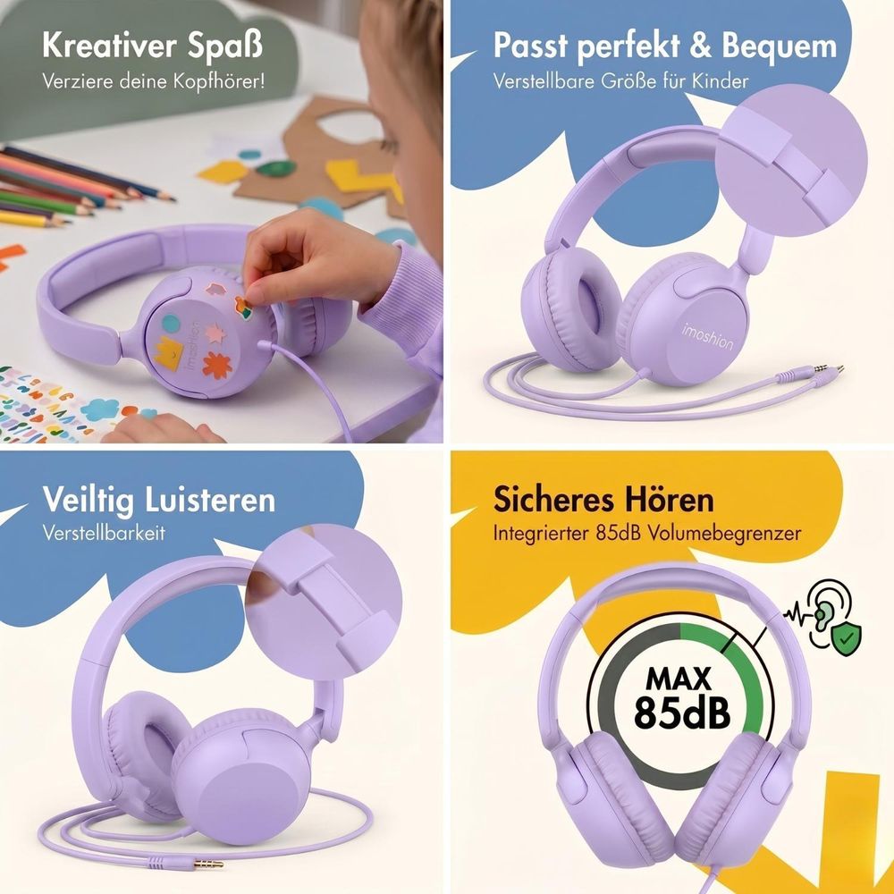 Kinderkopfhörer mit Kabel