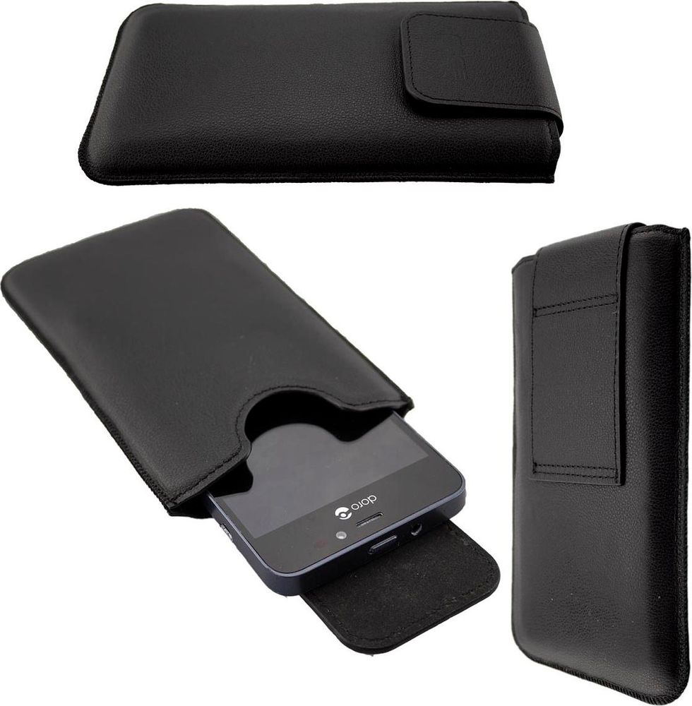 Etui Echtleder Handytasche passend für Xiaomi  und weitere Xiaomi Modelle mit einer Größe von 152 x 76 x 9 mm