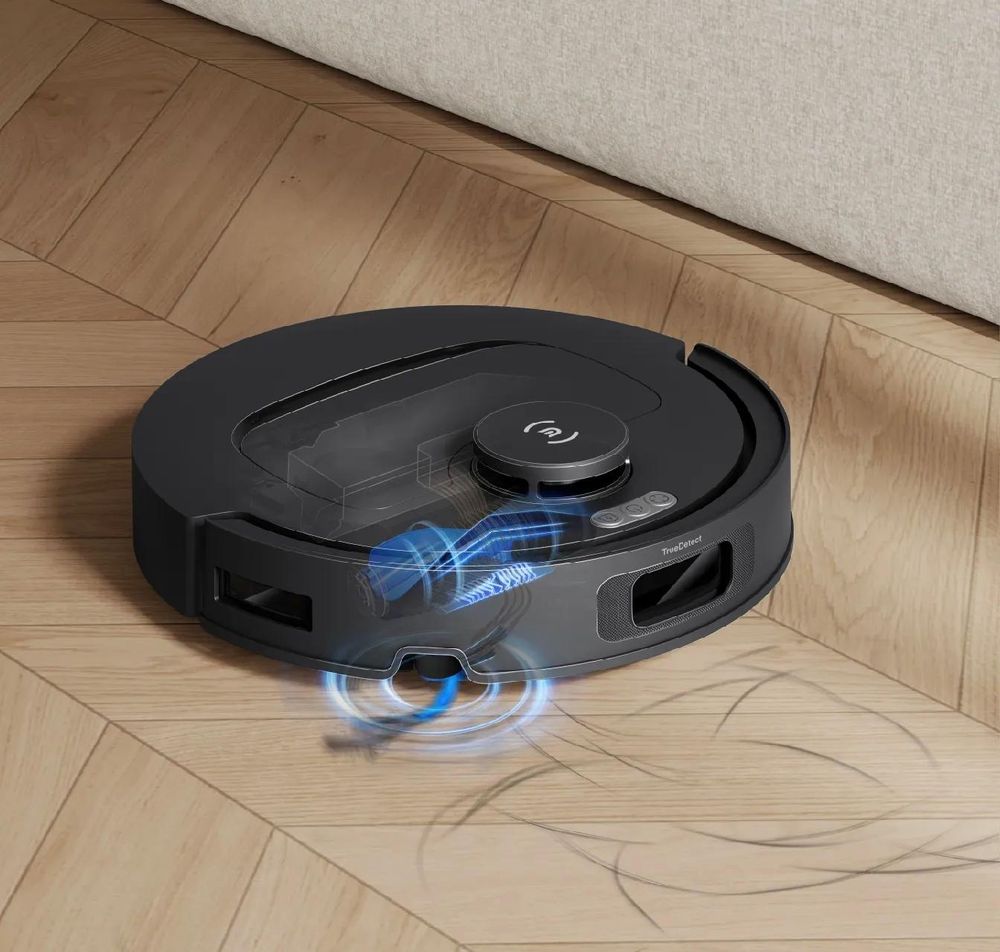 ECOVACS DEEBOT T30e Omni Staubsauger Roboter mit 1L Original-Reinigungsflüssigkeit, 25000Pa Saugroboter mit Wischfunktion Wischroboter Schwarz