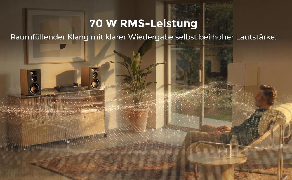 Ultimea Signature BS-30, Aktivlautsprecher 3-Wege Regallautsprecher, bookshelf, HDMI