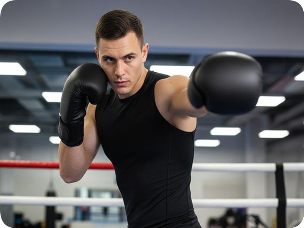 Meteor Boxhandschuhe 10 oz für Training und Sparring, Kunstleder, optimaler Schutz, ergonomische Passform, stabiler Klettverschluss