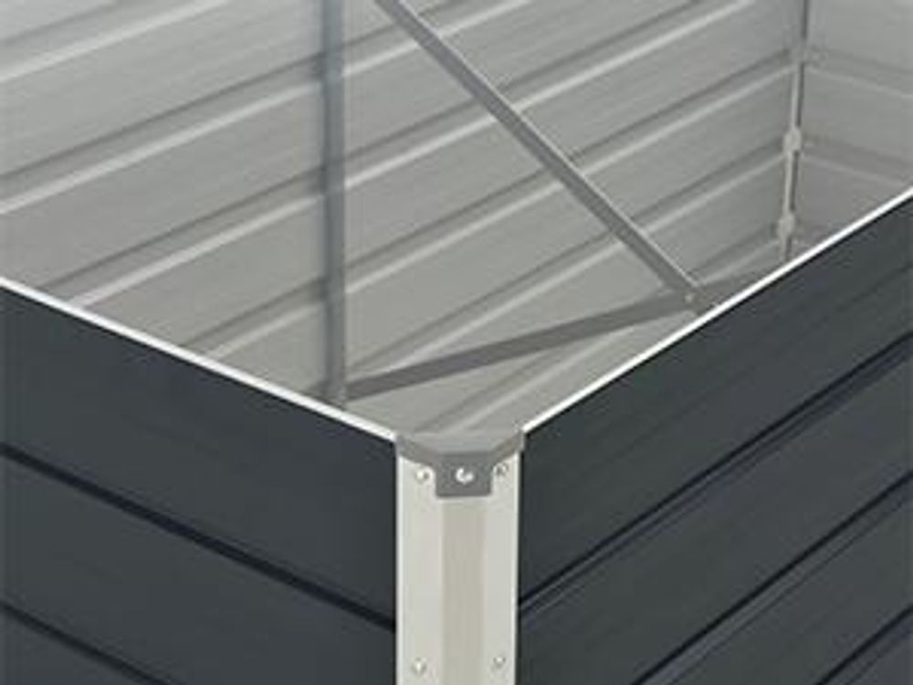vidaXL Hochbeet Anthrazit 160 x 80 x 77 cm Verzinkter Stahl
