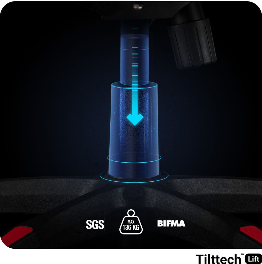Diablo X-Horn Gaming Stuhl Bürostuhl Schreibtischstuhl 3D Armlehnen Ergonomisch Nacken/-Lendenkissen Kunstleder Wippfunktion, Farbe: Rot, Größe Normal
