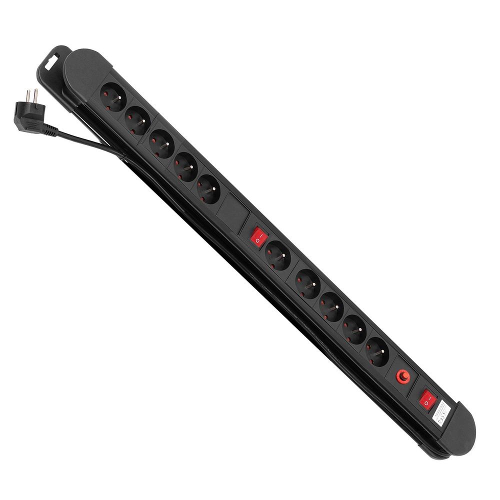 Maclean Steckdosenleiste MCE10 10 Steckdosen 1,5m schwarz