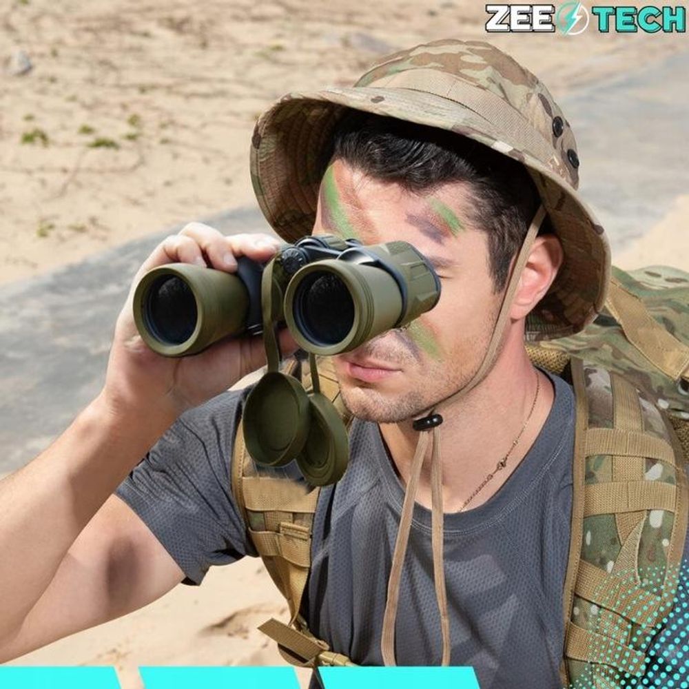Militärisches Fernglas 20x50 für Jagd und Tourismus, Optik BK-7 FMC + ETUI GURT
