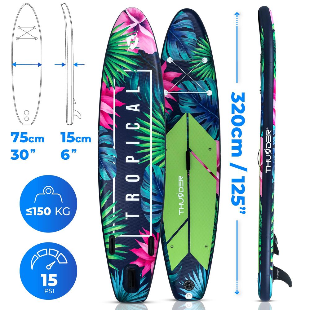 Thunder Volca Stand Up Paddle Board 320 x 75 x 15 cm ružový 150 kg