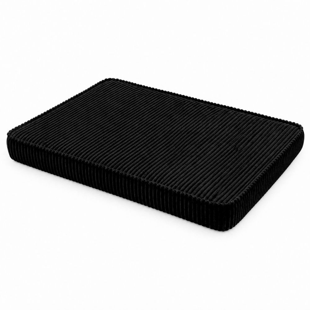 HUNDEBETT HUNDEKISSEN HUNDEMATTE CORD XL 120x80 CM Schwarz