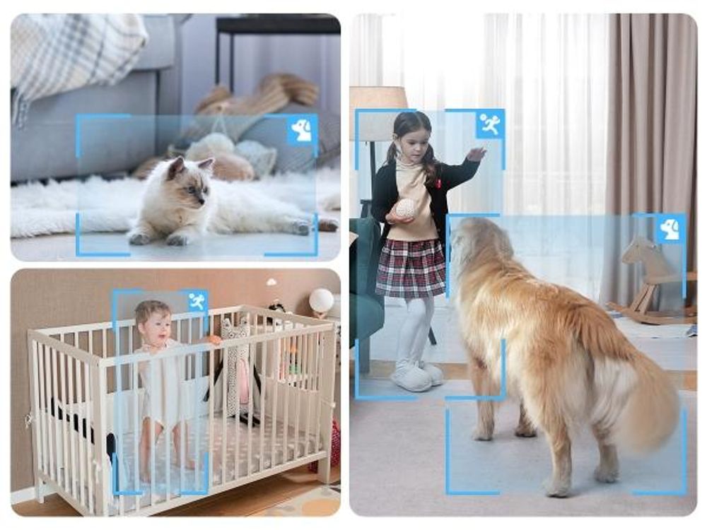 Reolink E1 Pro, 2K+ 5MP PT Indoor 2,4/5 GHz WiFi Überwachungskamera Innen, Personen-/Haustiererkennung, 360° Rundumsicht, Auto-Tracking, 2-Wege-Audio