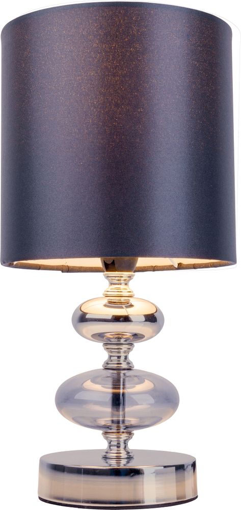 Näve Stoff - Tischleuchte Loni - Metall, Glas, Textil - anthrazit, chrom; 3098197