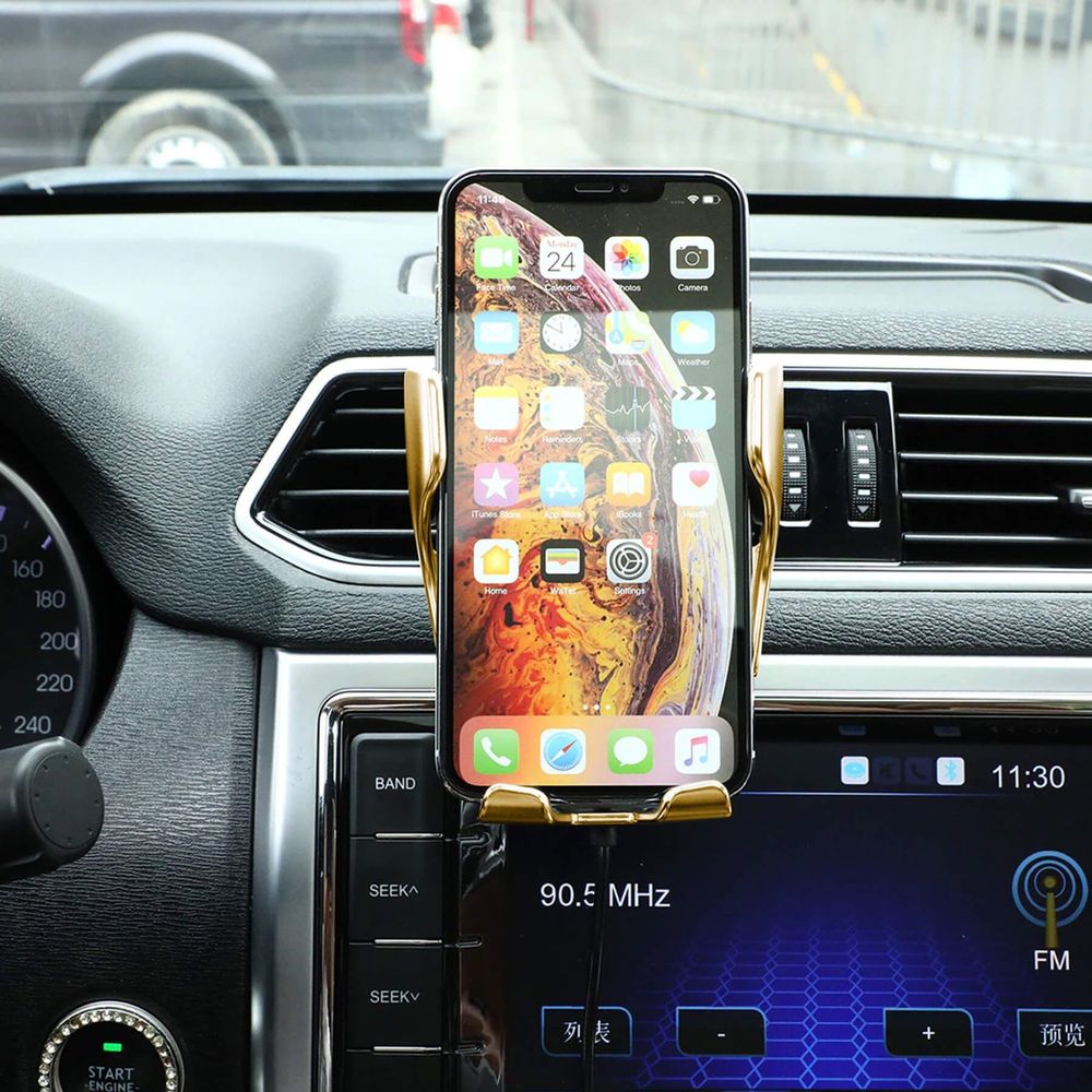 Wireless Car Charger Induktionsladegerät Autohalterung mit Ladefunktion Handy Ladegerät Kabellos Qi Auto Handyhalterung Kfz Halterung Retoo