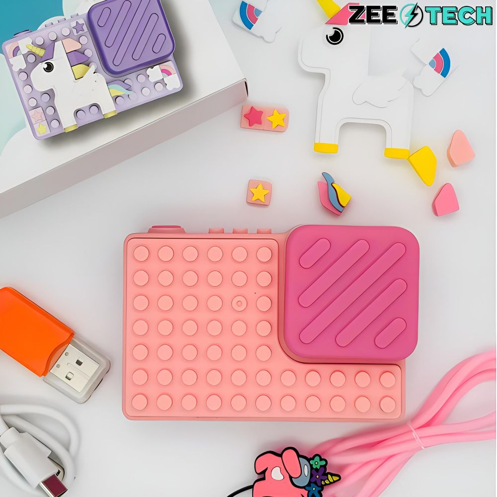 Digitale Kinderkamera 40Mp Selfie-Kamera Spiele + 32Gb Karte