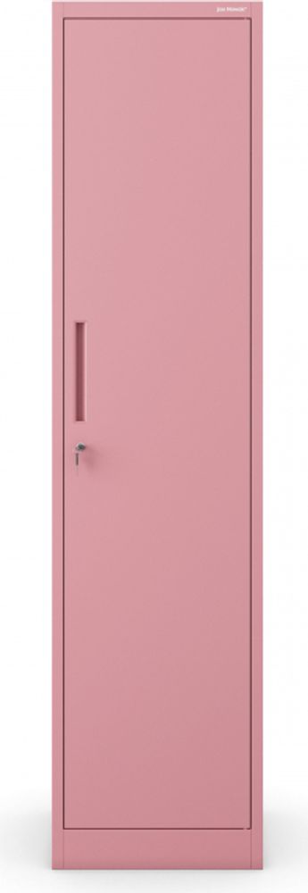 Büroschrank Aktenschrank Metallschrank Lagerschrank 4 Fachböden Flügeltür Pulverbeschichtung Stahlblech 185 cm x 45 cm x 40 cm Farbe: Rosa
