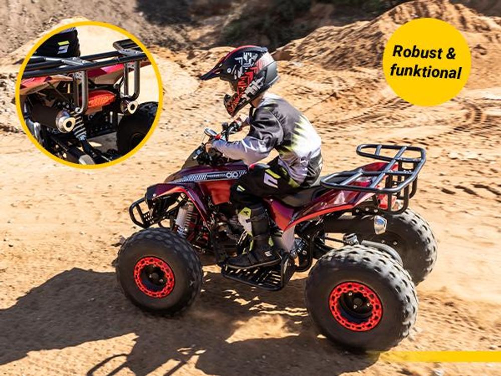 Actionbikes Motors Benzin Jugendquad S-10 | 125 ccm - Offroad Quad - ATV - Jugend Fahrzeug - Midi Quad - Pitbike - Pocketquad (lackiert Camouflage)