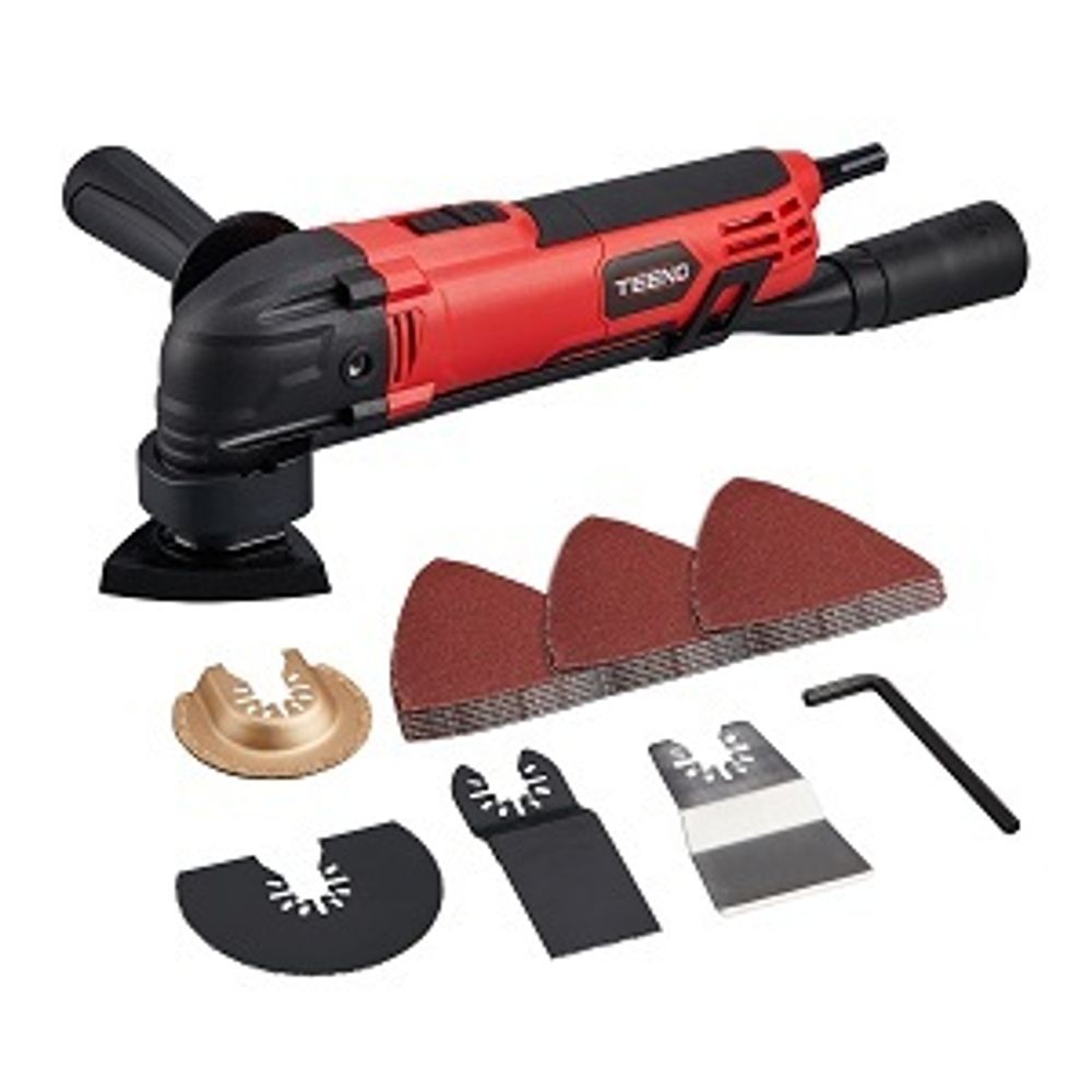 TEENO 300W Oszillationswerkzeug, mit 11 Zubehör, 15000-23000 U/min, 6 Geschwindigkeit zum Schneiden, Schnitzen, usw.