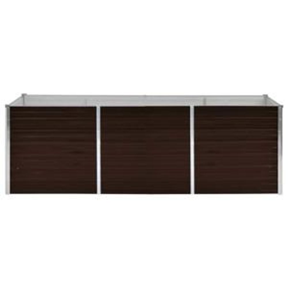 vidaXL Garten-Hochbeet Braun 240 x 80 x 77 cm Verzinkter Stahl