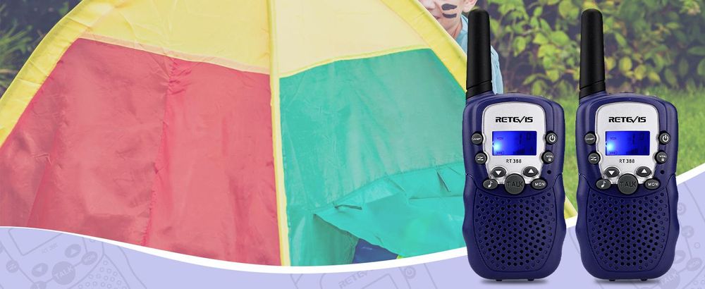 Retevis RT388 Walkie Talkie Kinder, Geschenke für Kinder, Spielzeug ab 4-12 Jahre, sichere Tastensperrer, für Abenteuer, Camping, Wandern (Zwei Paare)