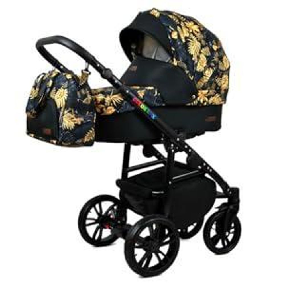 BabyLux® Color Lux | 2in1 Kinderwagen Set | Onyx | Kombikinderwagen | Kinderwagenset | Buggy + B