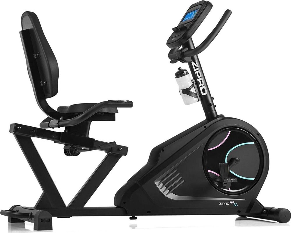 Ergometr Zipro Liegeheimtrainer Glow WM – biały rower poziomy dla seniorów i rehabilitacji Rower poziomy z aplikacją Opór elektryczny Oszczędzający plecy