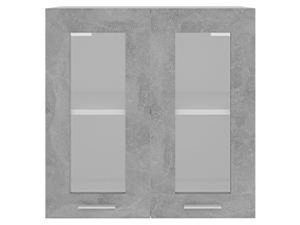 vidaXL Hängeglasschrank Lyon Betongrau 60x31x60 cm Holzwerkstoff