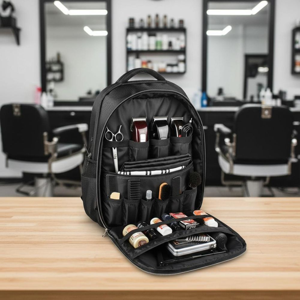 Zaino da parrucchiere professionale nero capiente porta attrezzi BarberTOP