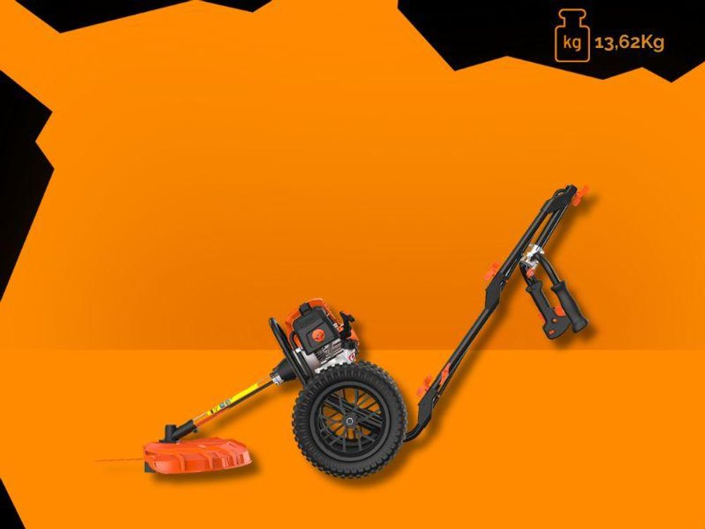 FUXTEC Benzin Motorsense FX-FSR162 - 62ccm | 13,6kg | 320 mm | Rasentrimmer 3,5PS | 2-Takt Freischneider | 2,6kW | 850ml