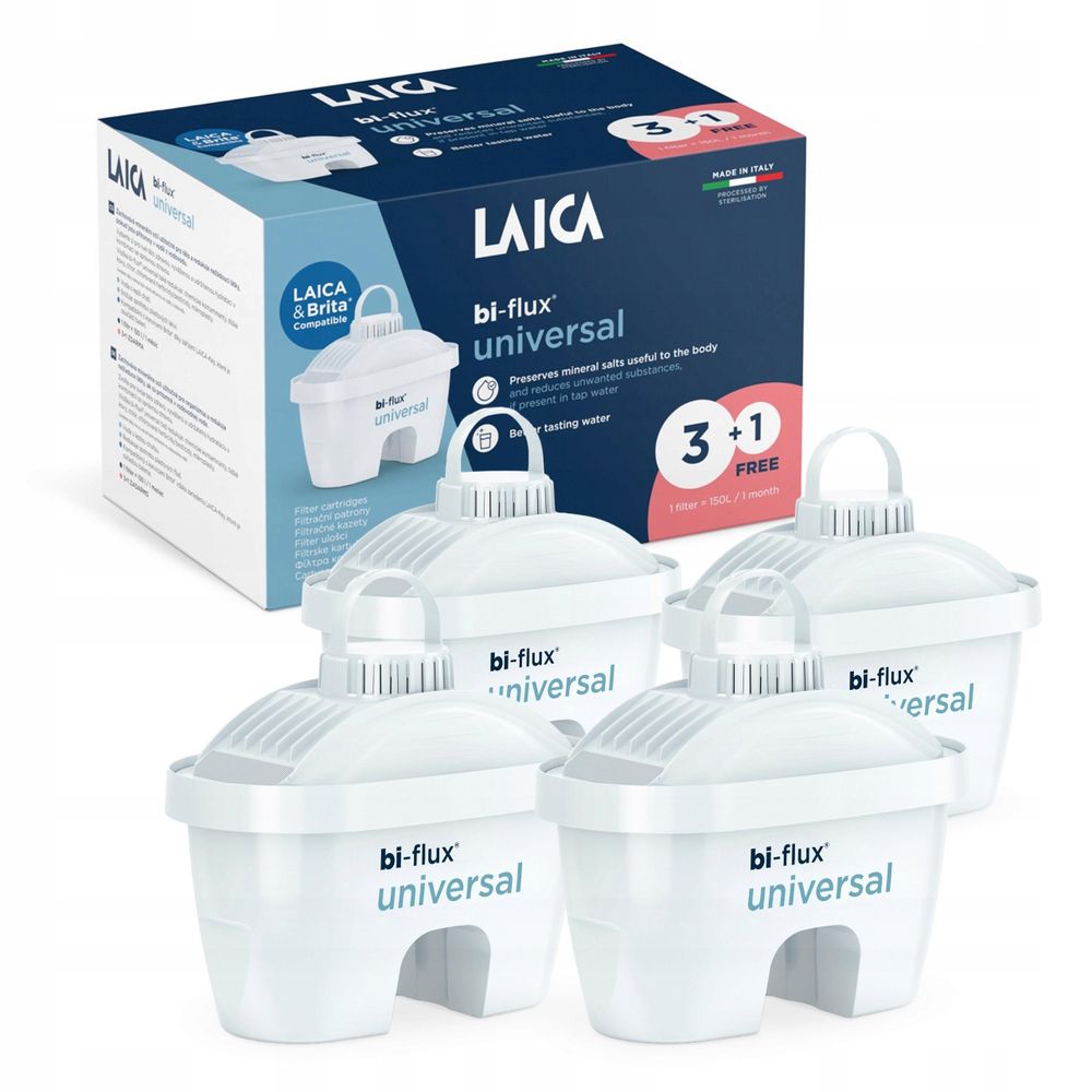 LAICA BI-FLUX Universal Filterkartuschen im 4er-Set