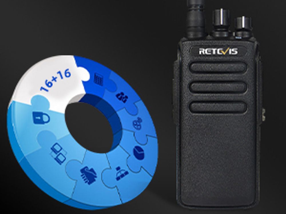 Retevis RT81 Funkgeräte Große Reichweit, DMR Radio, IP67 Wasserdicht, Digital Analog Klarer Klang, 2200mAh Industrial Walkie Talkies für die Fertigung