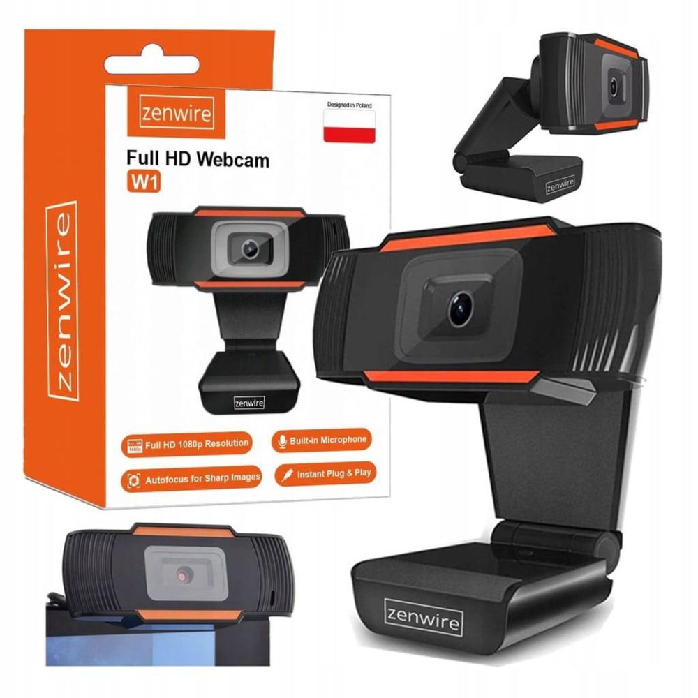 Webcam - Full HD 1080p - Autofokus - mit Mikrofon - USB - 110° Weitwinkel - Plug and Play - für PC Laptop