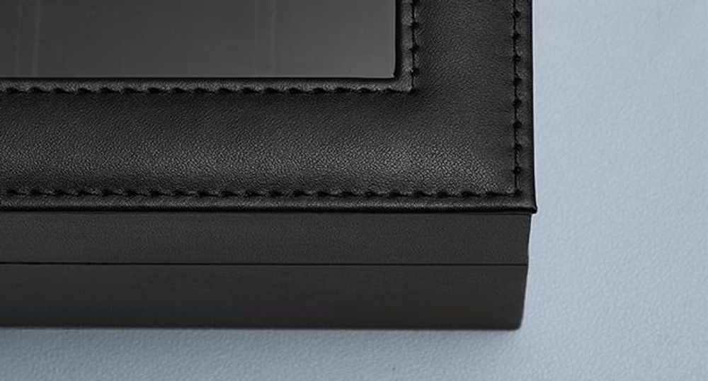 Uhrenbox mit 10 Fächern, Uhrenkasten, Glasdeckel, herausnehmbare Uhrenkissen