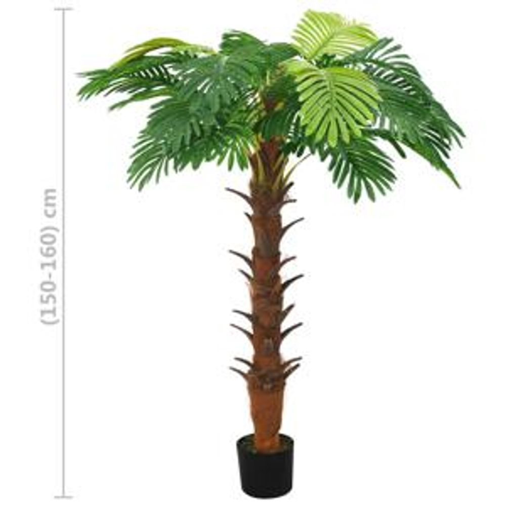 vidaXL Palma artificiale Cycas con vaso 160 cm Verde